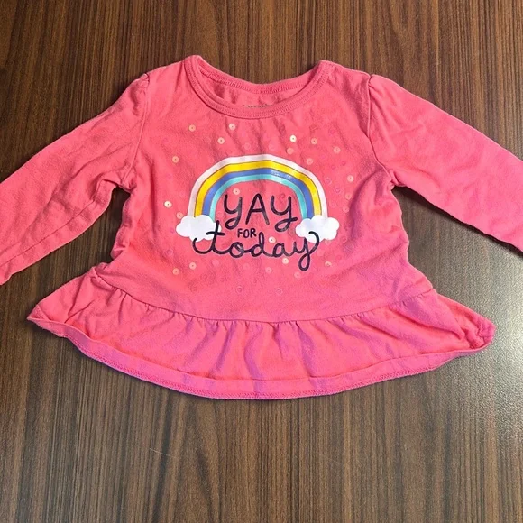 (3 for $15) 6 Month Baby Long Sleeve T Shirt - Picture 1 of 4